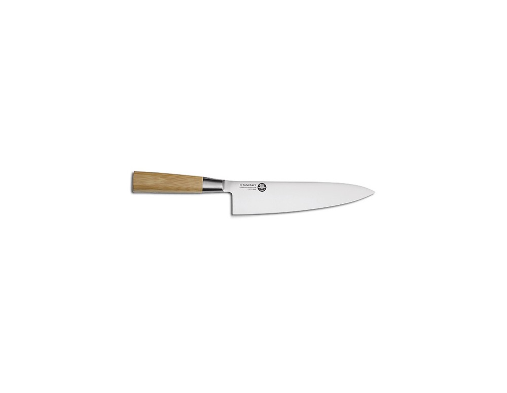 Cuchillo japonés Chef Suncraft Senzo Black 20 cm Damasco negro -  Ganivetería Roca