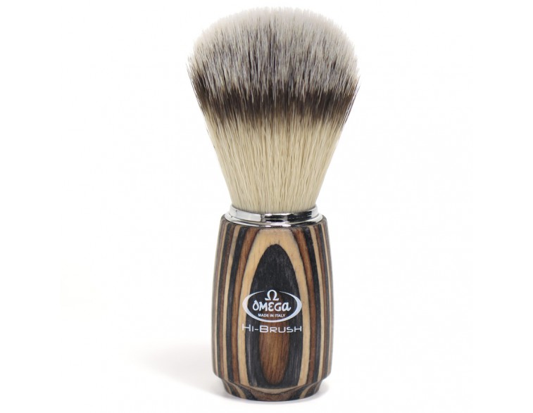 Brocha afeitar Omega Hi-Brush madera fresno