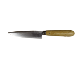 Cuchillo acero carbono Pallarés Solsona madera Boj 8 cm