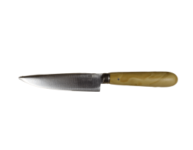 Cuchillo acero carbono Pallarés Solsona madera Boj 10 cm