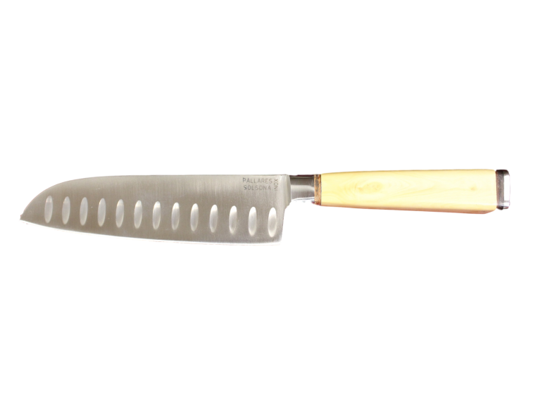 Cuchillo Santoku alveolado Pallarés Solsona 17 cm