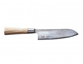 Cuchillo-japonés-santoku-Suncraft-Twisted-Octagon-167mm-Damasco