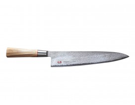 Cuchillo japonés chef Suncraft Twisted Octagon 24 cm Damasco