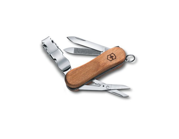 Navaja-Victorinox-mini-NailClip-Wood-580-cortauñas-nogal