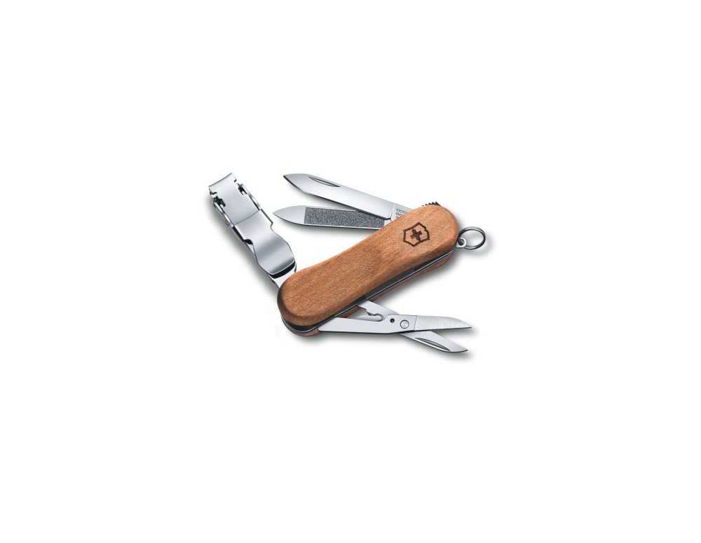 Navaja Victorinox mini NailClip Wood 580 cortauñas nogal - Ganivetería Roca