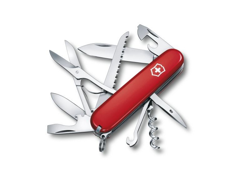 Navaja-Victorinox-multiusos-Huntsman-15-funciones-roja