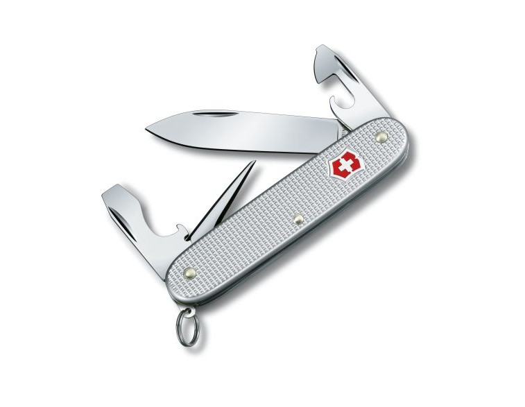 Navaja Victorinox mediana 8 usos Pioneer Alox aluminio grabado -  Ganivetería Roca