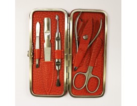 Estuche de manicura 5 piezas Dreiturm Terracotta