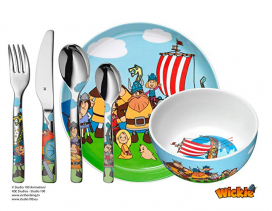 Set cubertería y vajilla 6 piezas infantil WMF Vickie Vikingo