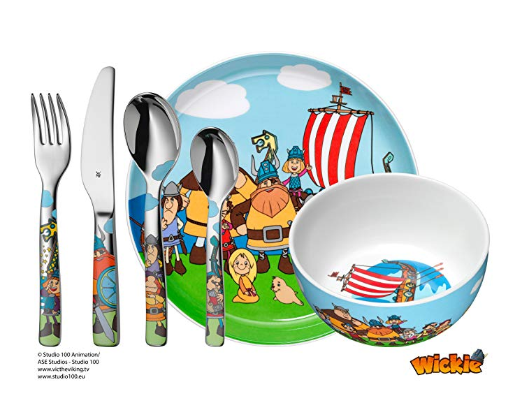 Set-cubertería-vajilla-6-piezas-infantil-WMF-Vickie-Vikingo