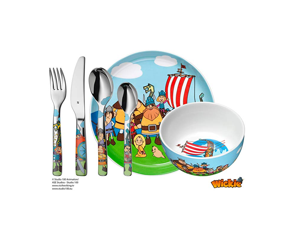 Set cuberter a y vajilla 6 piezas infantil WMF Vickie Vikingo