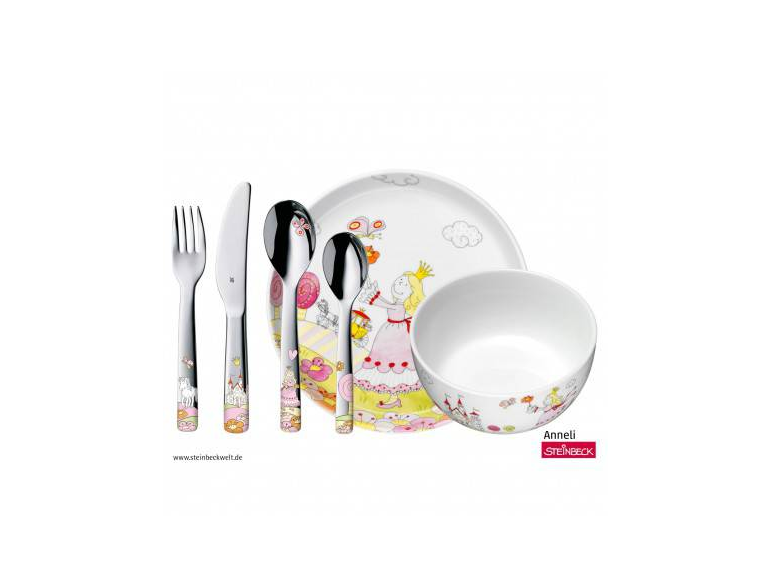 Set-cubertería-vajilla-6-piezas-infantil-WMF-Princesa-Anneli