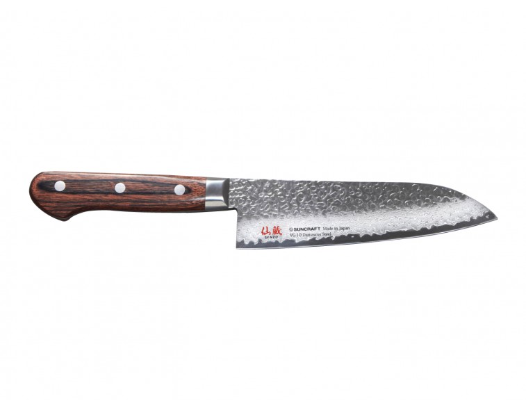 Cuchillo-japonés-santoku-Suncraft-Senzo-universal-167-mm-Damasco