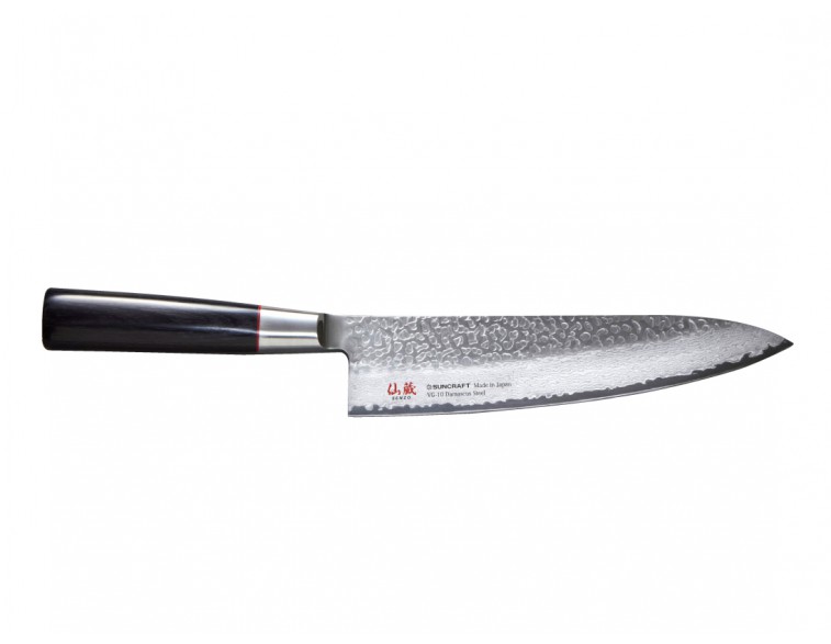Cuchillo-japonés-chef-Suncraft-Senzo-Classic-20-cm-Damasco-martilleado