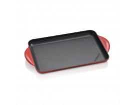 Parrilla-lisa-rectangular-32,5x22-cm-Le-Creuset-cereza