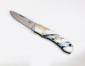 Navaja Fallkniven madreperla acero 3G