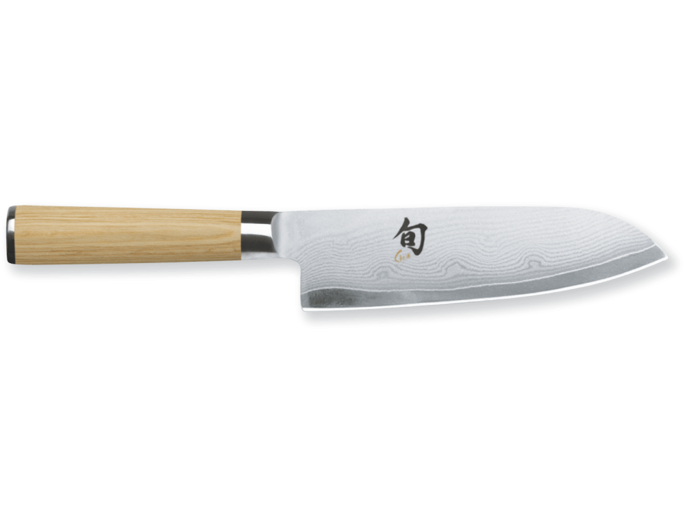 Cuchillo japonés Shun Premier, santoku en acero damasco.