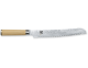 Cuchillo-pan-23-cm-Kai-Shun-White-acero-Damasco con sierra