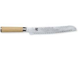 Cuchillo-pan-23-cm-Kai-Shun-White-acero-Damasco con sierra