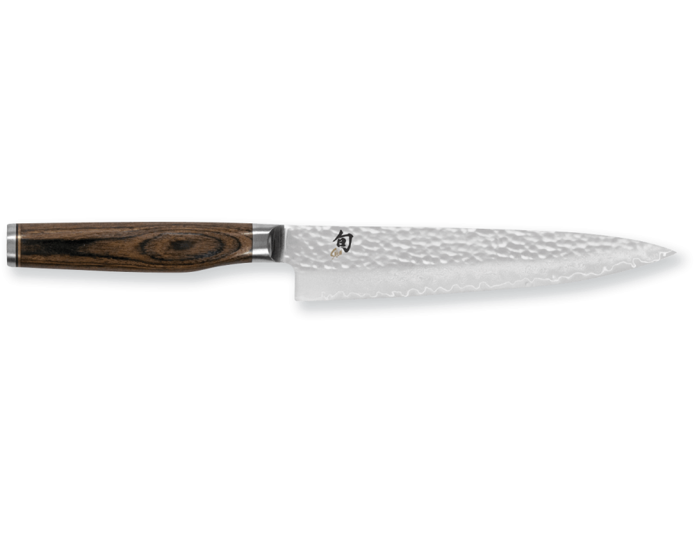 Cuchillo japonés yanagiba Suncraft Senzo Black 21 cm Damasco negro
