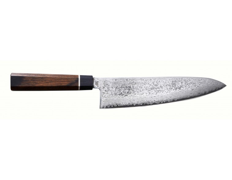 Cuchillo-japonés-chef-Suncraft-Senzo-Black-200-mm-Damasco