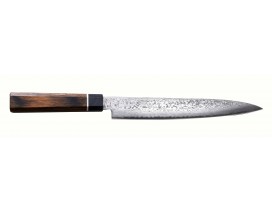 Cuchillo-japonés-sashimi-Suncraft-Senzo-Black-210-mm-Damasco