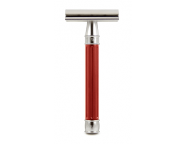 Maquinilla clásica afeitar inox PC 3one6 Edwin Jagger rojo