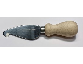 Cuchillo queso parmesano 10 cm punta de gancho mango haya Ganiveteria Roca