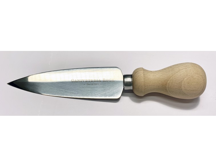Cuchillo-parmesano-14-cm-lanza-doble-filo-haya-Ganiveteria-Roca