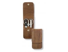 Estuche de manicura 3 piezas inox Pfeirling - Solingen cuero vintage