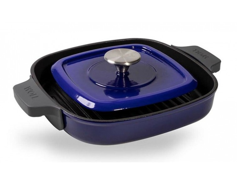 Parrilla-Wöll-Iron-28-cm-x-28-cm-azul-cobalto