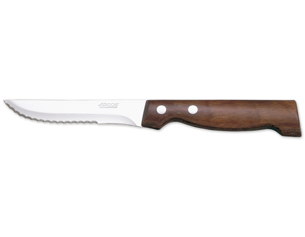 Cuchillo de mesa chuletero grande 11 cm Arcos madera prensada - Ganivetería  Roca