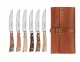 Set de 6 cuchillos para carne Wüsthof Classic Ikon madera con funda cuero