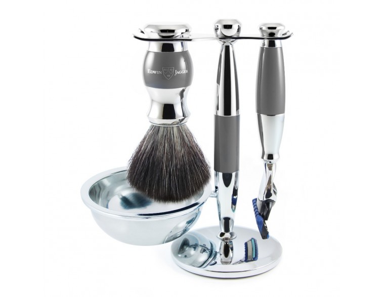 Set-afeitar-Gillette-Fusion-Edwin-Jagger-gris-con-bol