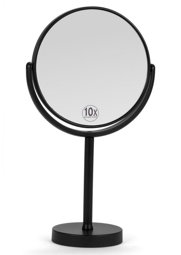 Espejo negro de aumento con pie x10 aumentos Ø 10 cm - Ganivetería