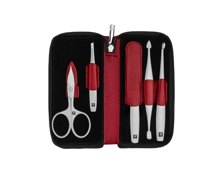 Estuche-manicura-5-piezas-Twinox-Zwilling-rojo