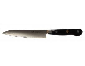 Cuchillo japonés santoku Suncraft Senzo Black 16,7 cm Damasco negro -  Ganivetería Roca