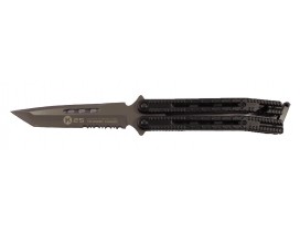 Navaja mariposa K 25 hoja tanto titanio 11,4 cm con funda