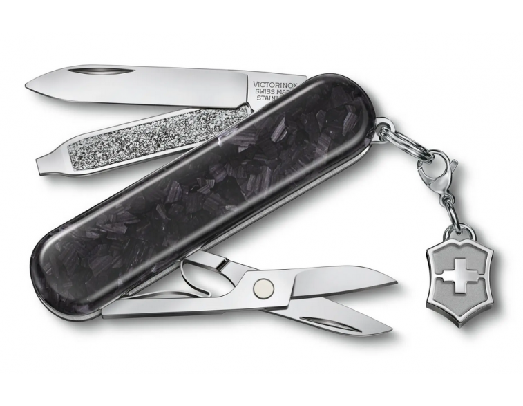 Navaja-Victorinox-Classic-SD-Brilliant-Carbon fibra de carbono