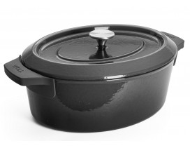 Rustidera ovalada hierro fundido Wöll Iron 34 x 26 cm gris carbono