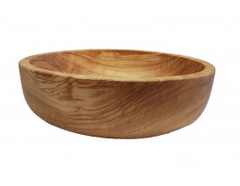 Bol ensaladera artesanal grande madera de olivo 31 x 8,5 cm